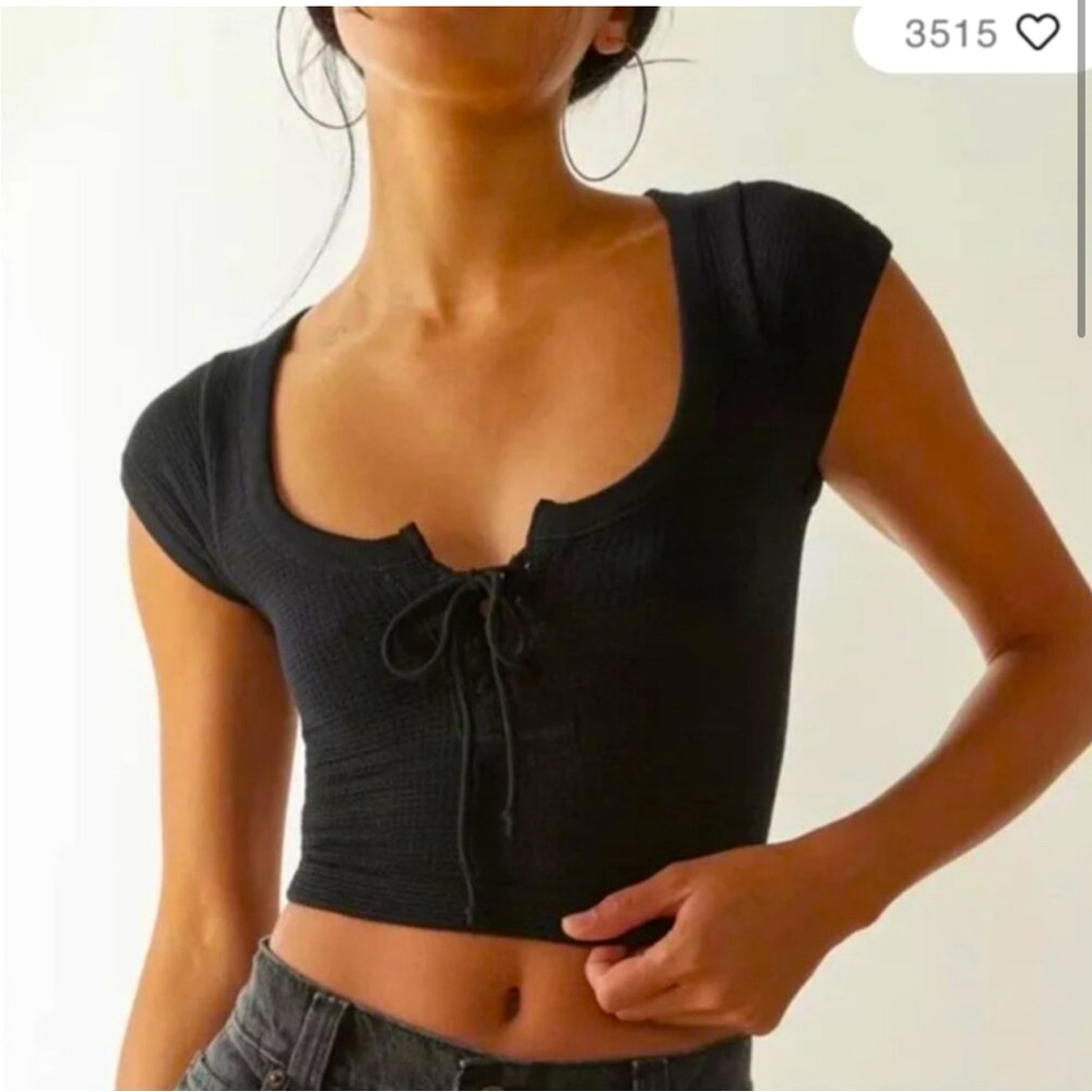Black urban outfitters lace top Worn once